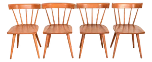 Paul McCobb Planner Group Mid-Century Modern Spindle Back Dining Chairs, Set of Four