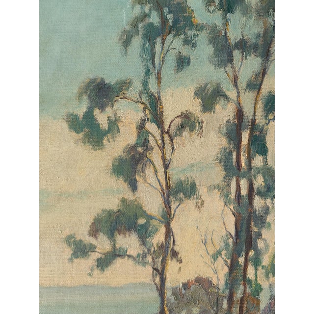 1930s Santa Barbara Oil Painting Early California Coastal Landscape For Sale - Image 4 of 16