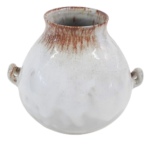 White Glazed Ceramic Vase from Mobach, 1960s