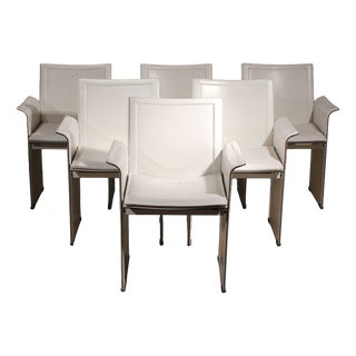 Korium Armchairs by Tito Agnoli for Matteo Grassi, Italy, 1980s, Set of 6 For Sale