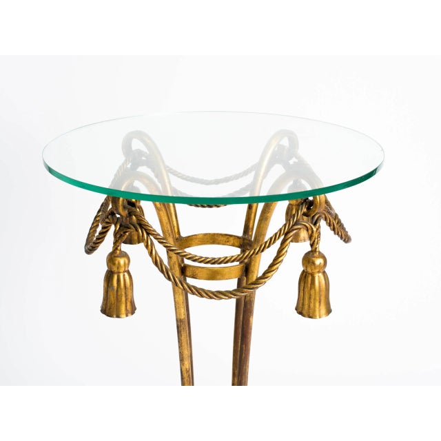 Italian Gilt Metal Tassel Pedestal / Fern Stand For Sale - Image 4 of 7