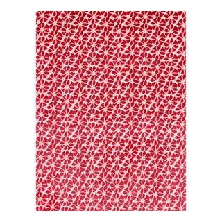 The House of Scalamandré Petal Velvet Fabric, Red For Sale