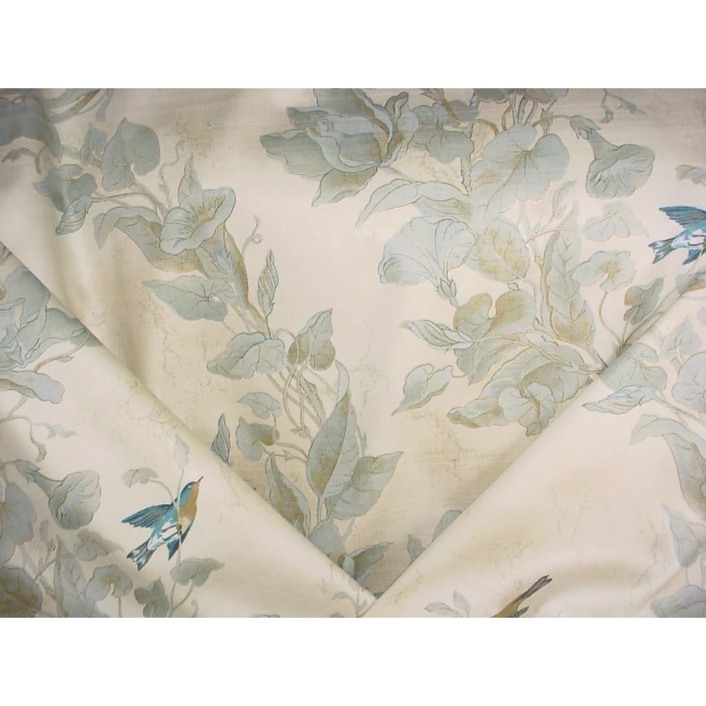 Joanna Gaines Windsong Printed Bird Floral Upholstery Fabric- 15-7/8 yards  | Chairish