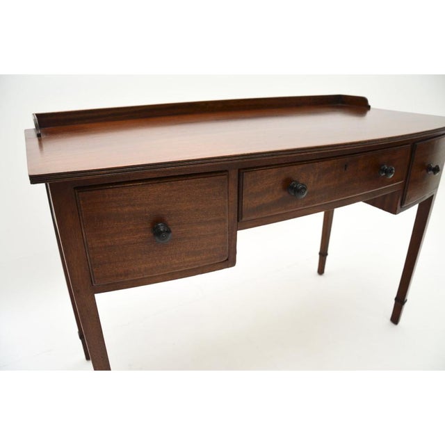 Brown Antique Edwardian Writing Table, 1900s For Sale - Image 8 of 11
