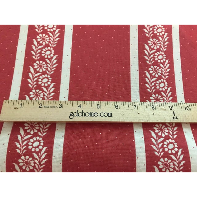 A beautiful piece of french style Brunchwich and Fils fabric in a lovely shade of red and cream. Uoholstery weight....