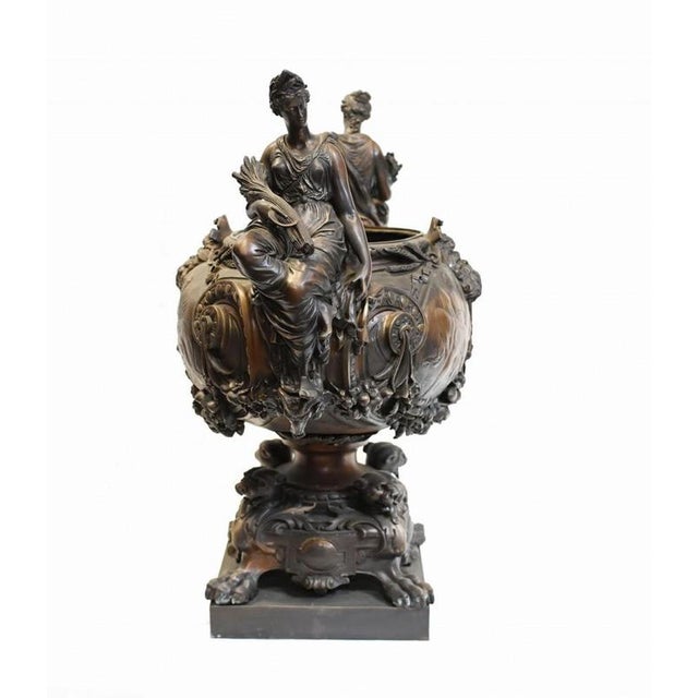 French Monumental Bronze Bowl Centerpiece from Lerolle Freres For Sale - Image 6 of 9