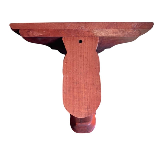 Wood Mid 20th Century Pair Carved Wood Horse Corbel Shelves For Sale - Image 7 of 8