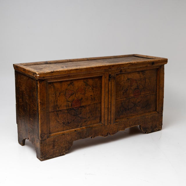Baroque Painted Flat-Lid Chest, 1700s For Sale - Image 11 of 11