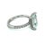 Metal Natural Aquamarine Diamond Ring 14k W Gold 3.18 TCW Certified For Sale - Image 7 of 8