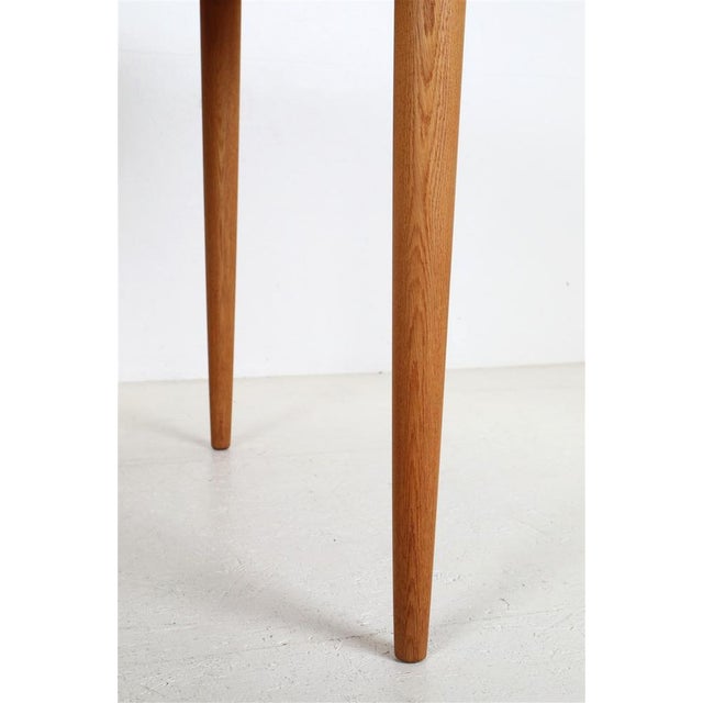 Wood Round Danish Oak Dining Table by Villy Schou Andersen, 1970s For Sale - Image 7 of 14