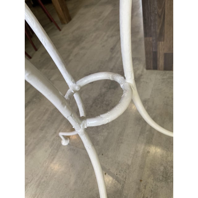 Square White Garden Table in Metal, 1950s For Sale - Image 6 of 18