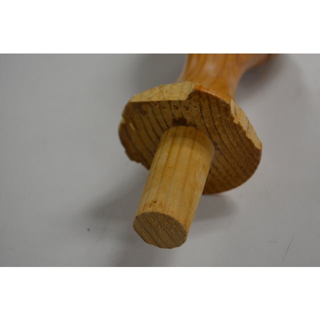 Vintage Bassett Knotty Pine Four Poster Queen Bed W/ Carved Pineapple Finials For Sale - Image 9 of 18