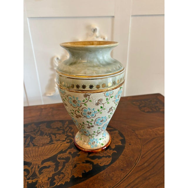 Antique Victorian Vases from Royal Doulton, 1880s, Set of 2 For Sale - Image 11 of 15