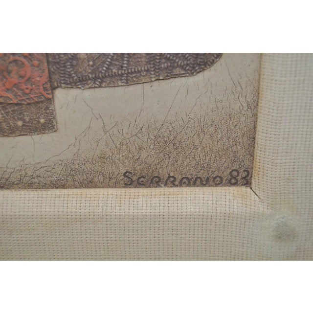 Mid-Century Modern Abstract Mixed Media Masterpiece by Jose Luis Serrano For Sale - Image 3 of 6