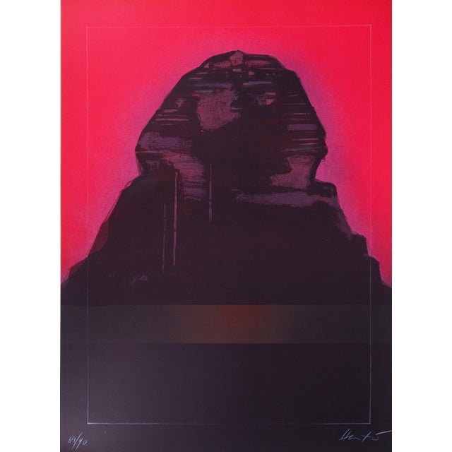 Claude Hastaire, Egypte, le Sphinx rose, Lithograph For Sale
