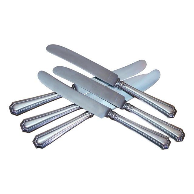 Vintage Gorham Fairfax Sterling Silver Handle Stainless Steel Blade Knives - 6 pcs For Sale