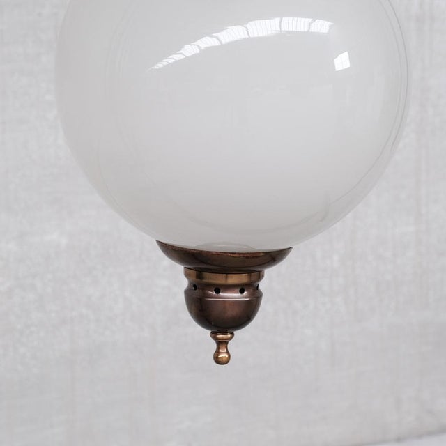 Metal Mid-Century Italian Pendant Light attributed to Luigi Caccia Dominioni For Sale - Image 7 of 8