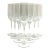 Mid 20th Century Stemware Set of 10 Beautiful Modern Champagne Flutes With Ice Crackle Effect For Sale