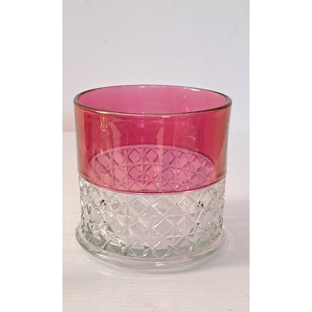 Ripley & Co Eapg Mascotte Ruby Stain Jar Dated 1873 Early American Pattern Glass For Sale - Image 4 of 11