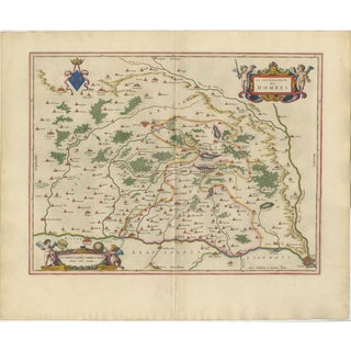Map of Dombes, Lyonnais and Bresse from Blaeu, France, 1642 For Sale