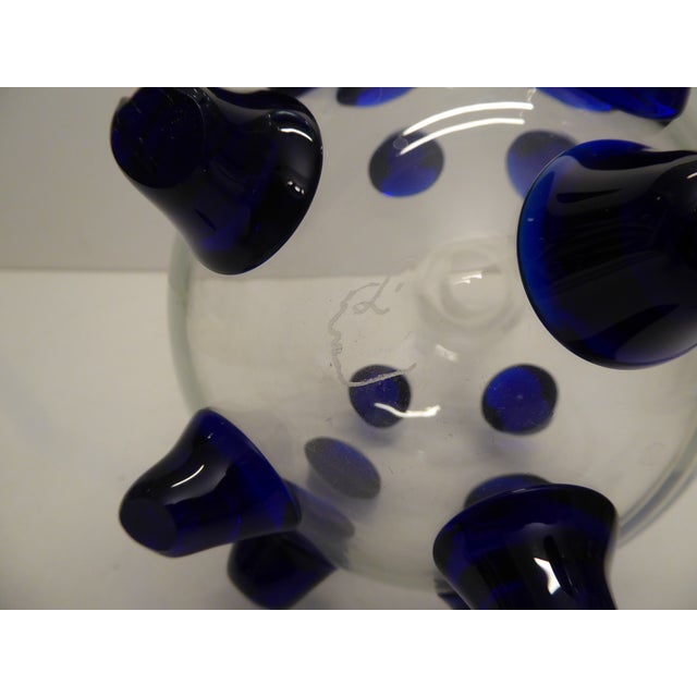 Blue Milpat Vase by Sem Schanzer De Lanverre for Kreon Et Zanotta, 1999 For Sale - Image 8 of 9