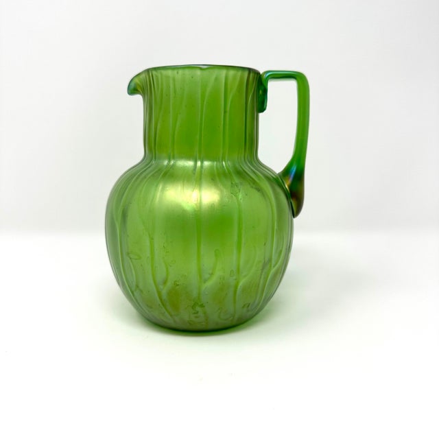 Antique Loetz Art Nouveau Iridescent Glass Pitcher Chairish
