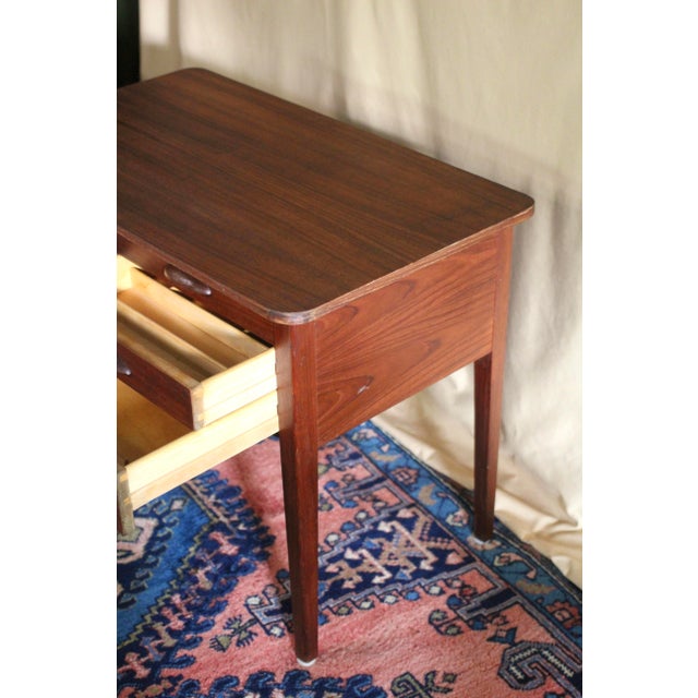 1960s Midcentury Modern Scandinavian Sewing Table For Sale - Image 10 of 14