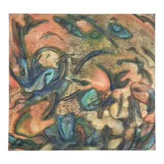 David Andres Large Abstract Acrylic Painting on Canvas 1998 For Sale