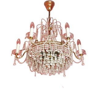 Empire Crystal Chandelier, 1960s For Sale