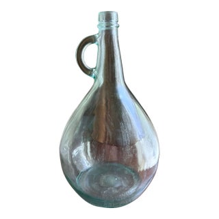 1977 One Gallon Green Glass Wine Jug Fullerton California For Sale