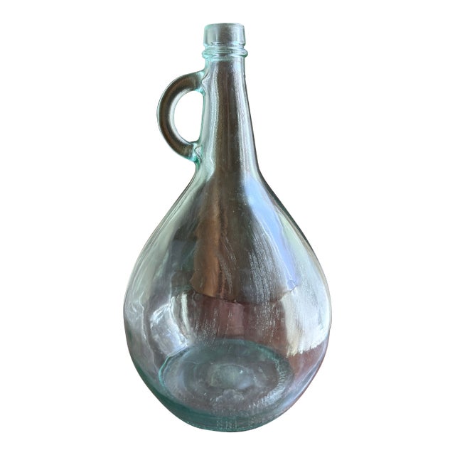 1977 One Gallon Green Glass Wine Jug Fullerton California For Sale