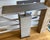 Contemporary Custom Minimalist Limestone and Steel Console Table by Hastening Designs For Sale - Image 3 of 12