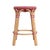 2020s Tobias 24 in. Seat Height Round Rattan Backless Counter Stool, Red/White Dot/ Natural Rattan Frame For Sale - Image 5 of 8
