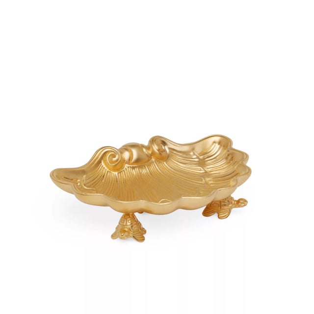 Sherle Wagner Shell Gold Plate Soap Dish For Sale - Image 12 of 12