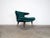 Karpen of California 1950s Karpen of California "Horn" Walnut Lounge Chair in Green Velvet For Sale - Image 4 of 11