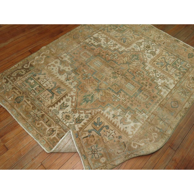 Vintage Persian Heriz in neutral tones