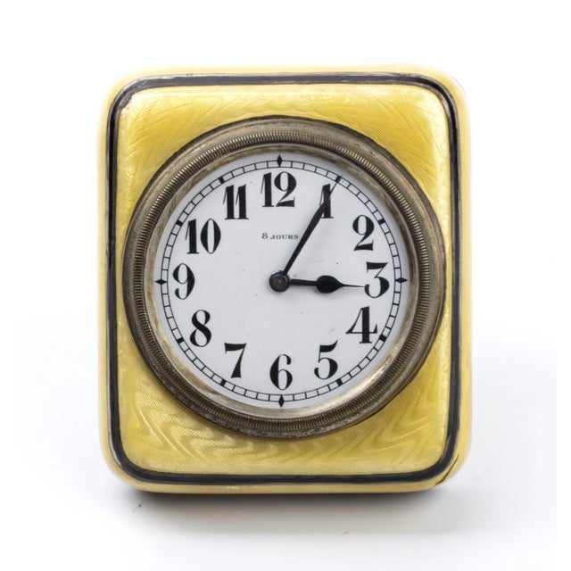 Art Deco Table Clock with Enamels, 1930s For Sale - Image 15 of 15