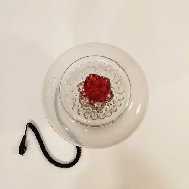 Mid-Century Modern Italian Murano Crystal Desktop Lamp in the style of Toni Zuccheri, 1970s For Sale - Image 3 of 9