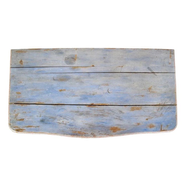 A hand painted French Provincial style dresser featuring a softly distressed finish in pale blue, blush pink, cream, and...