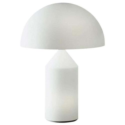 Small Atollo White Glass Table Lamp by Vico Magistretti for Oluce For Sale - Image 6 of 7