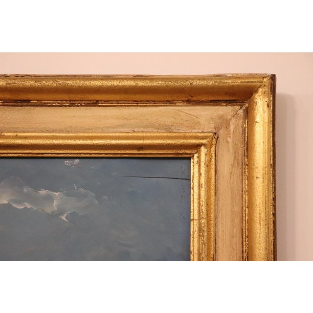 Italian Artist, Mountain Valley Landscape, Oil Painting on Plywood, Framed For Sale - Image 13 of 14