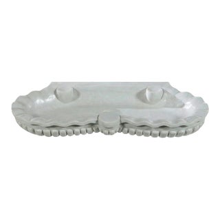 Stunning Extra Large Carved Marble Sink For Sale