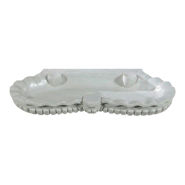 Stunning Extra Large Carved Marble Sink For Sale