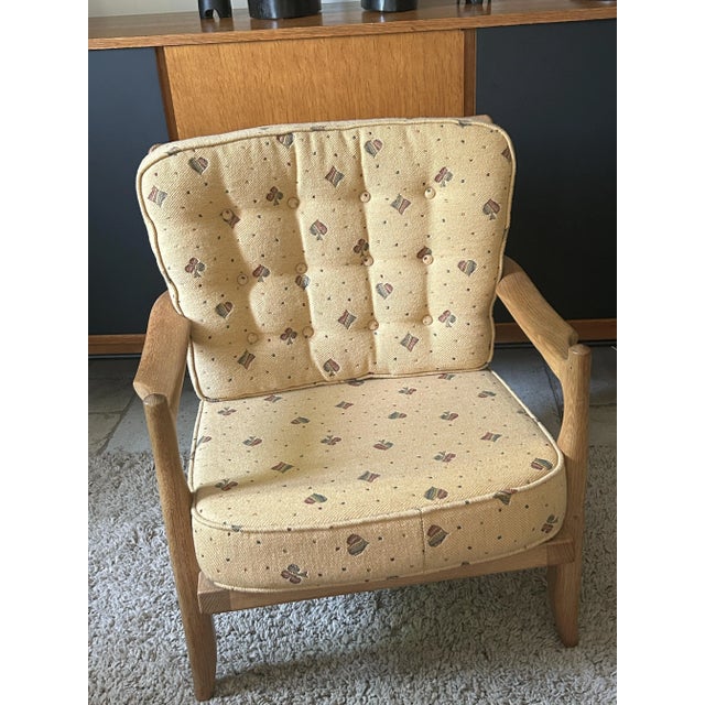 Mid-Century Modern José Oak Armchair by Guillerme Et Chambron for Votre Maison, 1960 For Sale - Image 3 of 12
