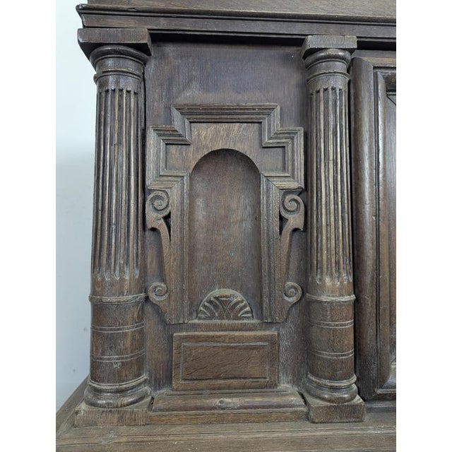 2000 - 2009 Renaissance Oak Chest with Fluted Columns For Sale - Image 5 of 9