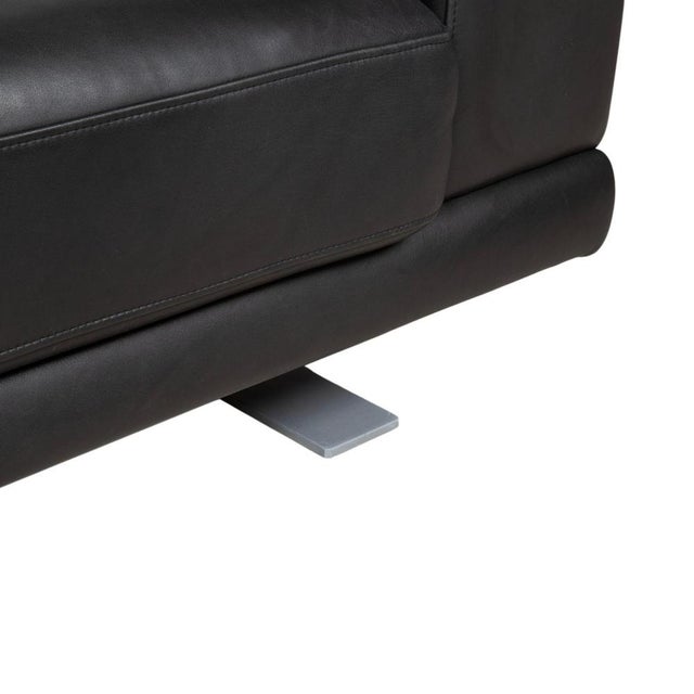 Two-Seater Sofa in Black Leather from Rolf Benz For Sale - Image 5 of 12