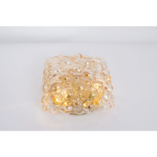 Small Amber Bubble Glass Sconce by Helena Tynell for Limburg, Germany, 1960s For Sale - Image 6 of 10