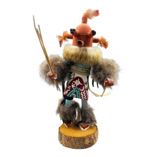 Vibrant Hand-Carved Navajo Ogre Kachina Doll For Sale