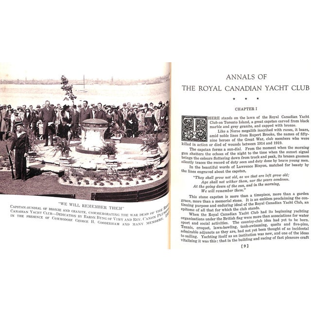 "Annals of the Royal Canadian Yacht Club 1852-1937" Snider, c.h.j. [Club Archivist] For Sale - Image 11 of 12