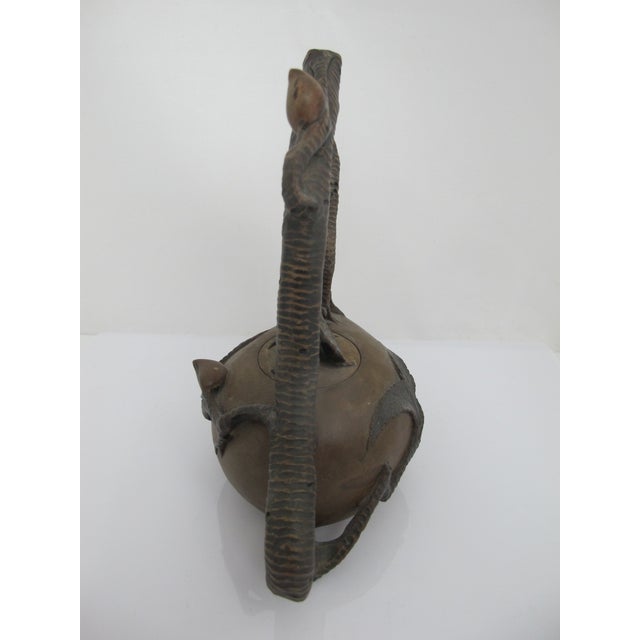 Chinese Yixing Zisha Clay Peach Branch Teapot With Cicada Finial Lid For Sale - Image 13 of 15